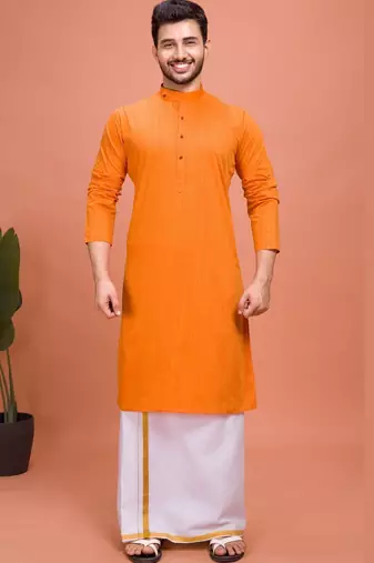 Plain Cotton kurta For men