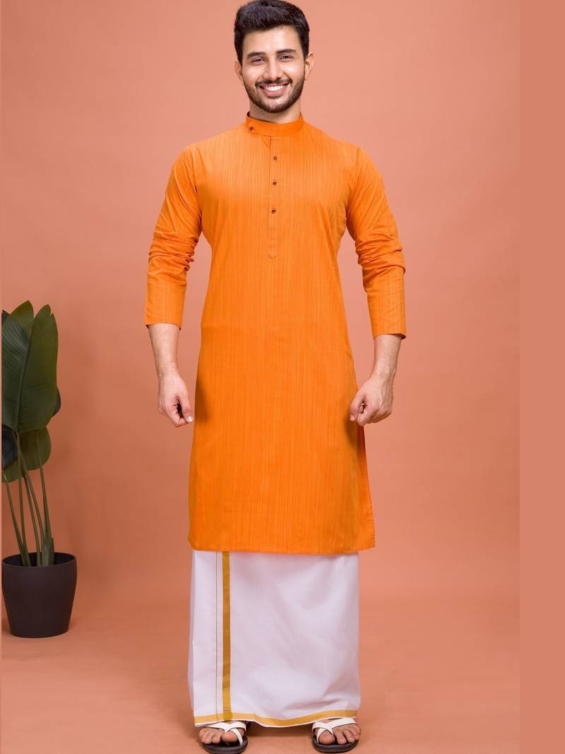 Plain Cotton kurta For men