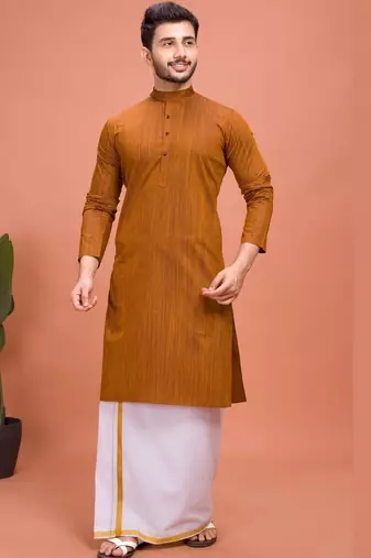 Plain Cotton kurta For men