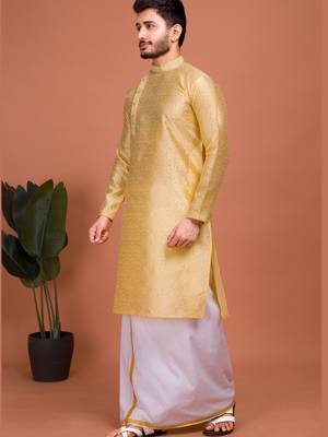 Plain Cotton kurta For men 3