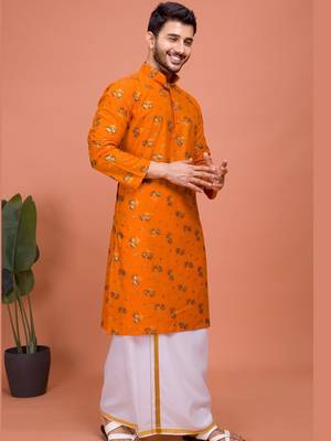 Plain Cotton kurta For men 4