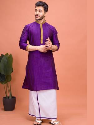 Plain Cotton kurta For men 1