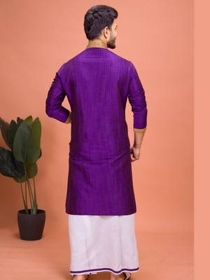 Plain Cotton kurta For men 2