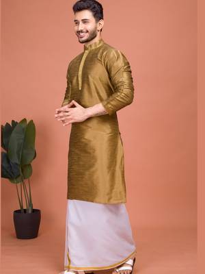 Plain Cotton kurta For men 2