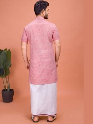 Plain Cotton kurta For men 2