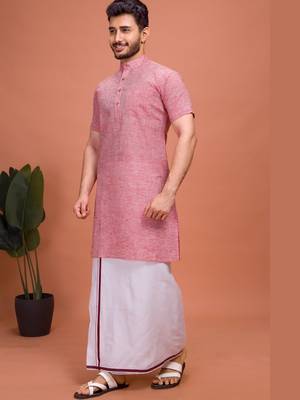 Plain Cotton kurta For men 3