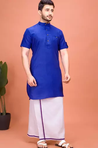 Plain Cotton kurta For men