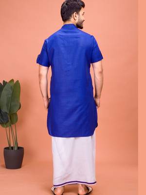 Plain Cotton kurta For men 2