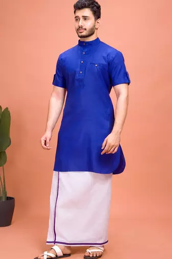 Plain Cotton kurta For men