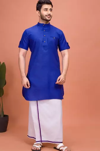 Plain Cotton kurta For men