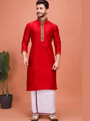 Plain Cotton kurta For men 1