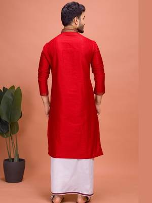 Plain Cotton kurta For men 2