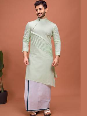 Plain Cotton kurta For men 1