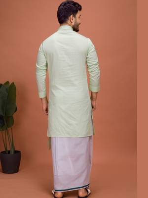 Plain Cotton kurta For men 2