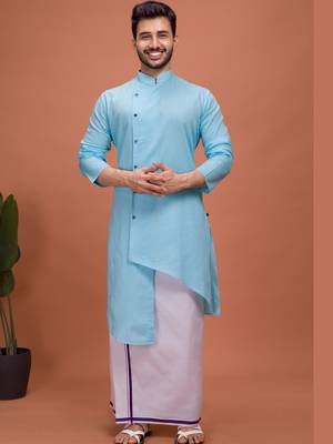 Plain Cotton kurta For men 1