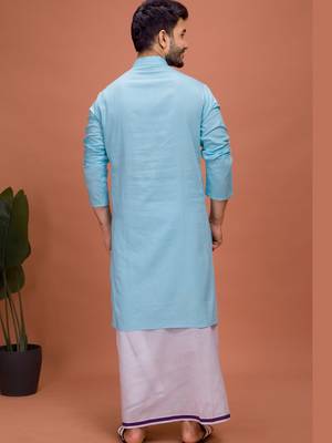 Plain Cotton kurta For men 2