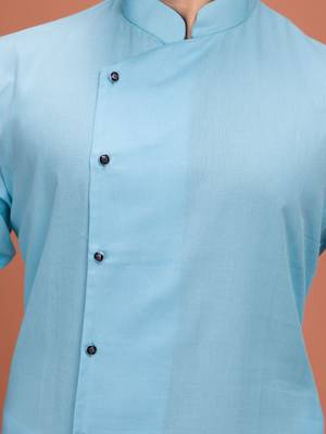 Plain Cotton kurta For men 4