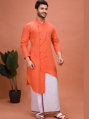 Plain Cotton kurta For men 1