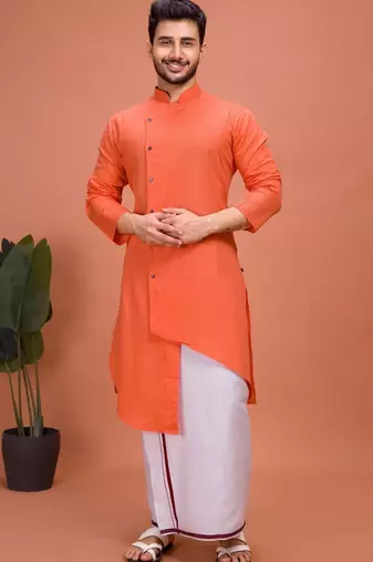 Plain Cotton kurta For men