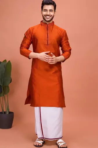 Plain Cotton kurta For men
