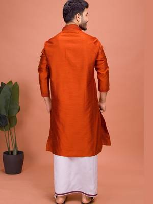 Plain Cotton kurta For men 2