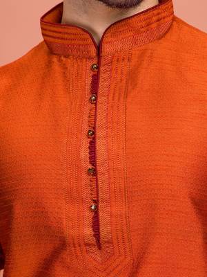 Plain Cotton kurta For men 4