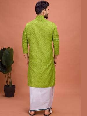 Plain Cotton kurta For men 2