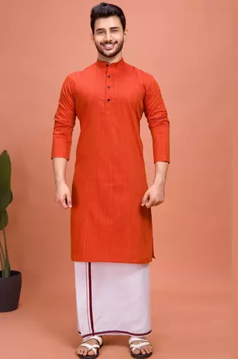 Plain Cotton kurta For men