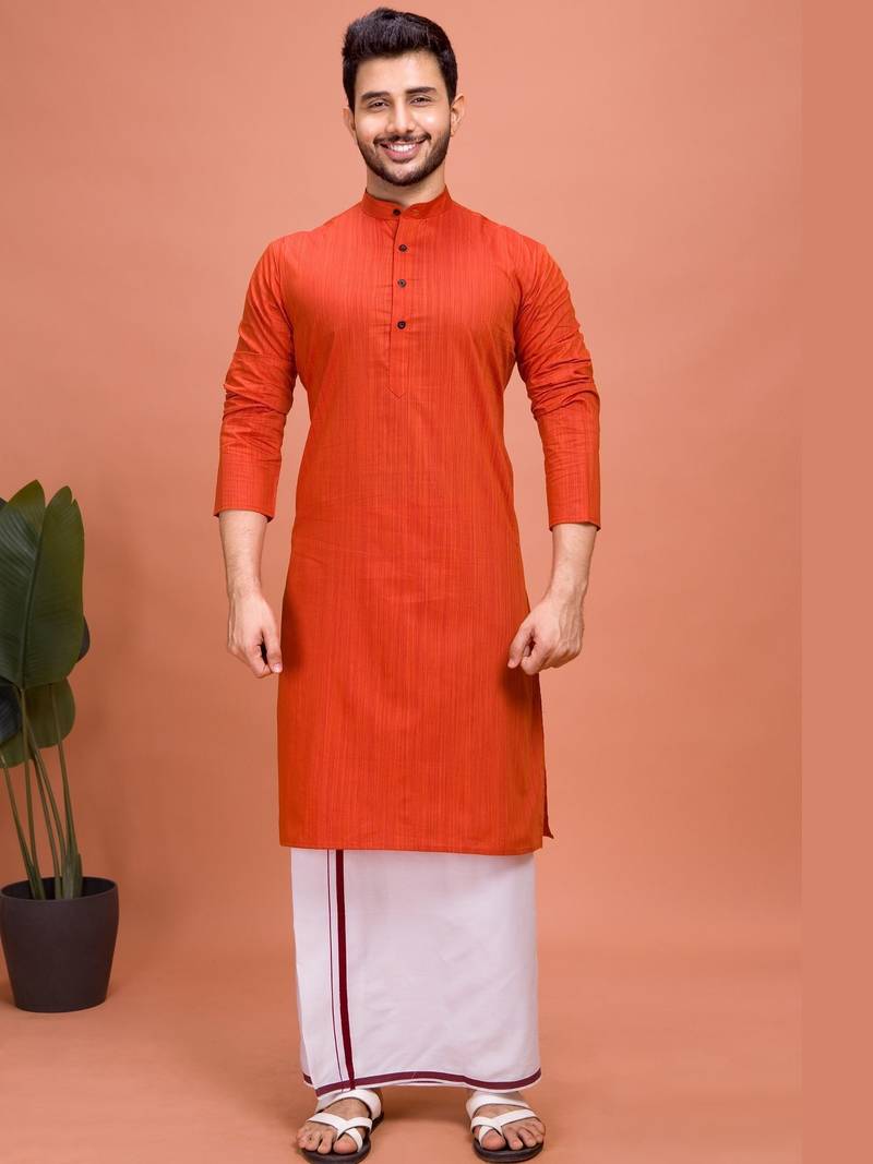 Plain Cotton kurta For men