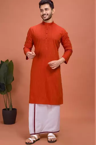Plain Cotton kurta For men