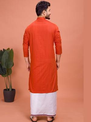 Plain Cotton kurta For men 2