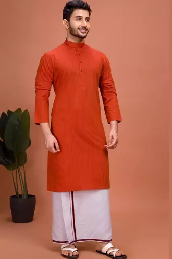 Plain Cotton kurta For men