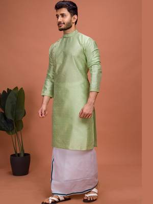 Plain Cotton kurta For men 3