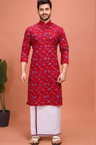Plain Cotton kurta For men