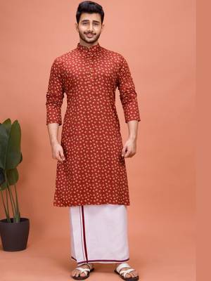 Plain Cotton kurta For men 1