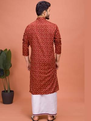 Plain Cotton kurta For men 2
