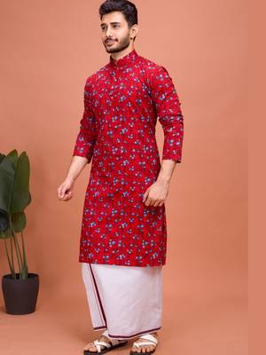 Plain Cotton kurta For men 3