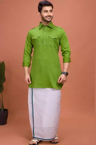 Plain Cotton kurta For men