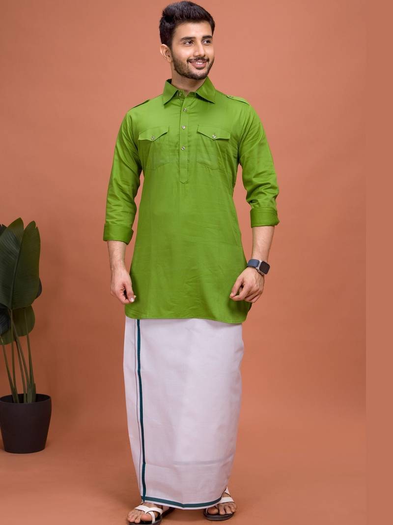 Plain Cotton kurta For men