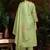 Green cotton printed kurta wih pant & duppata