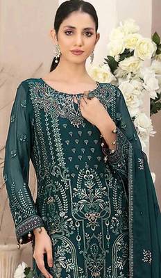 Rama sequins work faux georgette salwar kameez 2