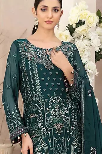 Rama sequins work faux georgette salwar kameez