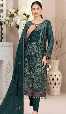 Rama sequins work faux georgette salwar kameez 1