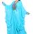 Elegant Sky Blue Layered Stitched Kaftan with Statement leafy Embroidery for Special Occasion