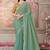 green yellow embroidered saree