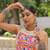 Off white kora cotton multi thread embroidered work traditional gown