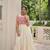 Off white kora cotton multi thread embroidered work traditional gown