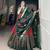 red tussar silk traditional printed lehenga choli