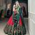 red tussar silk traditional printed lehenga choli