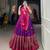 purple tussar silk traditional printed lehenga choli